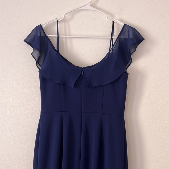 Aidan Mattox Navy Blue Maxi Women’s Dress Size 4 Formal Wear Evening Gown - Picture 5 of 9